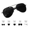 Men's Gradient Color Aviator Sunglasses Metal Semi-Rimless Frame Retro Aviator Sunglasses with UV400 Lenses for Driving Outdoor