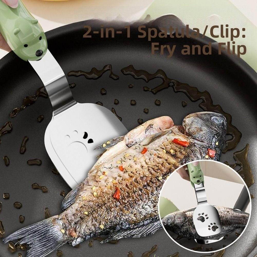 Heat Resistant Steak Spatula Tongs Anti-scald Steak Flipping Clip  Grill Buffet