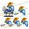 N501U-504U Medieval Castle Knight Building Blocks Figures Four Side UV Printing King Warhorse Weapons Accessories Toys Kid Gifts