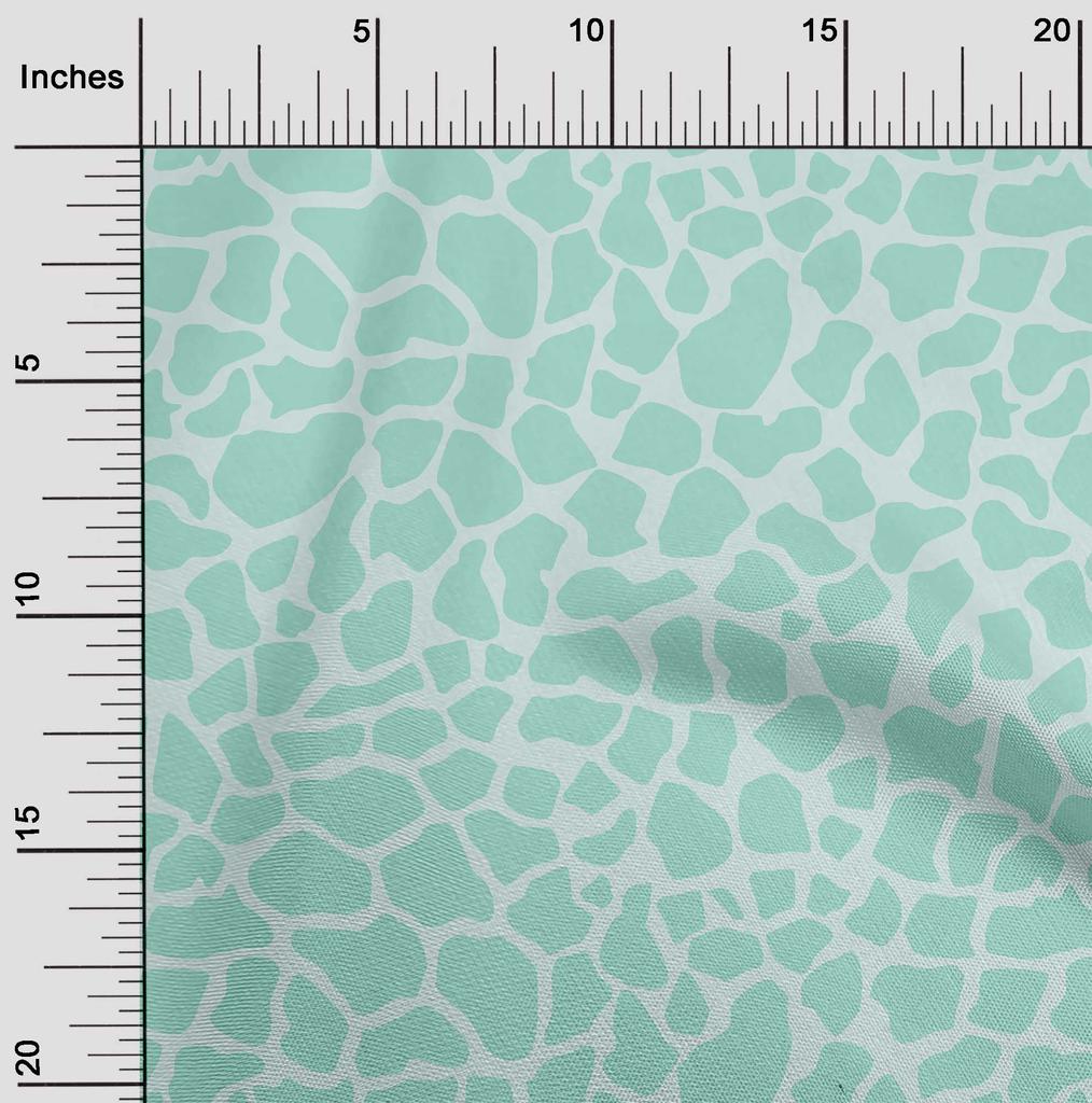 oneOone Cotton Flex Lime Green Fabric Giraffe Animal Skin Sewing Fabric By The Yard Printed Diy Clothing Sewing Supplies 40 Inch