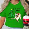T Shirt for Women Christmas Black Cat Print T-shirt Girl Short Sleeve Crew Neck Casual Top for Xmas Party Women's Shirt Clothing