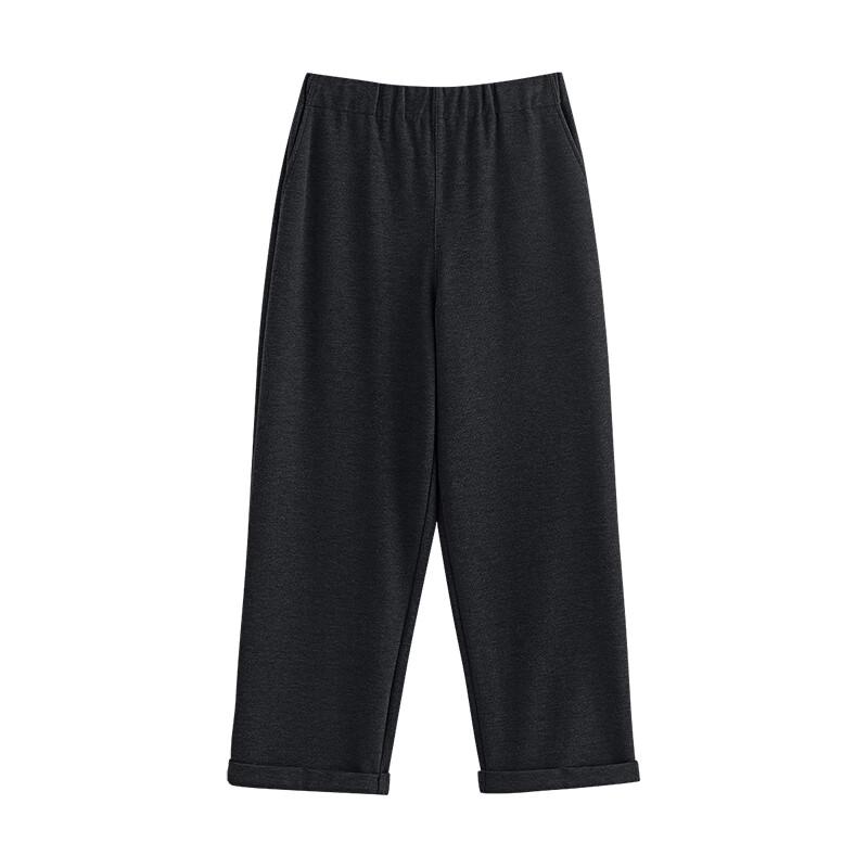 Chuyu Women's Soft Cotton Fold-Cuff Ankle Pants