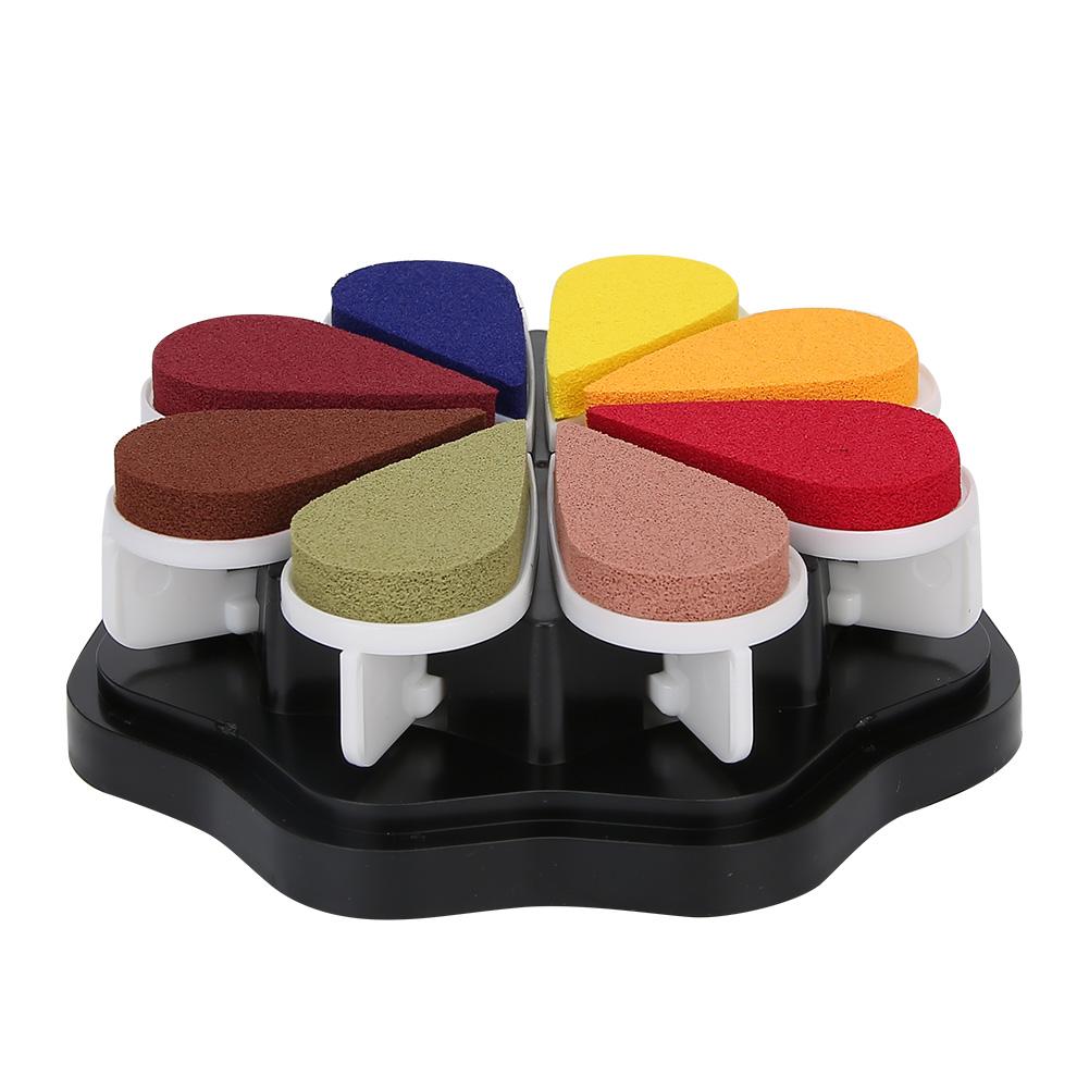 

8 цветов в форме лепестка, расписание, альбом, красочный DIY, штамп, чернильная подушка, аксессуары для рисования1007