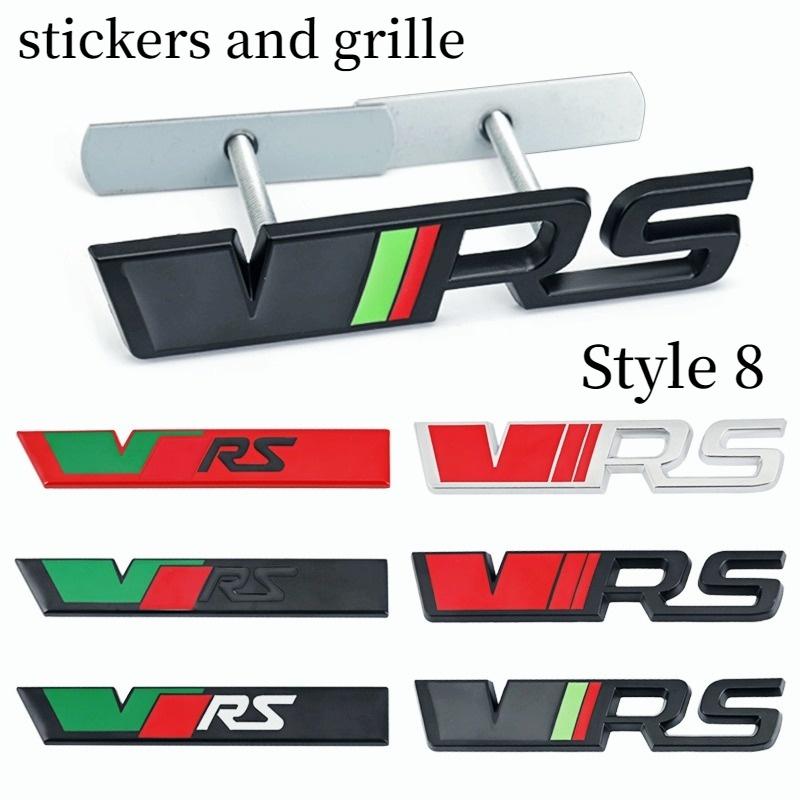 

Металлический логотип VRS, эмблема, значок автомобиля, наклейка, передняя решетка капота для Sk + oda VRS Octavia Kodiaq RS Superb Fabia Rapid Favorit