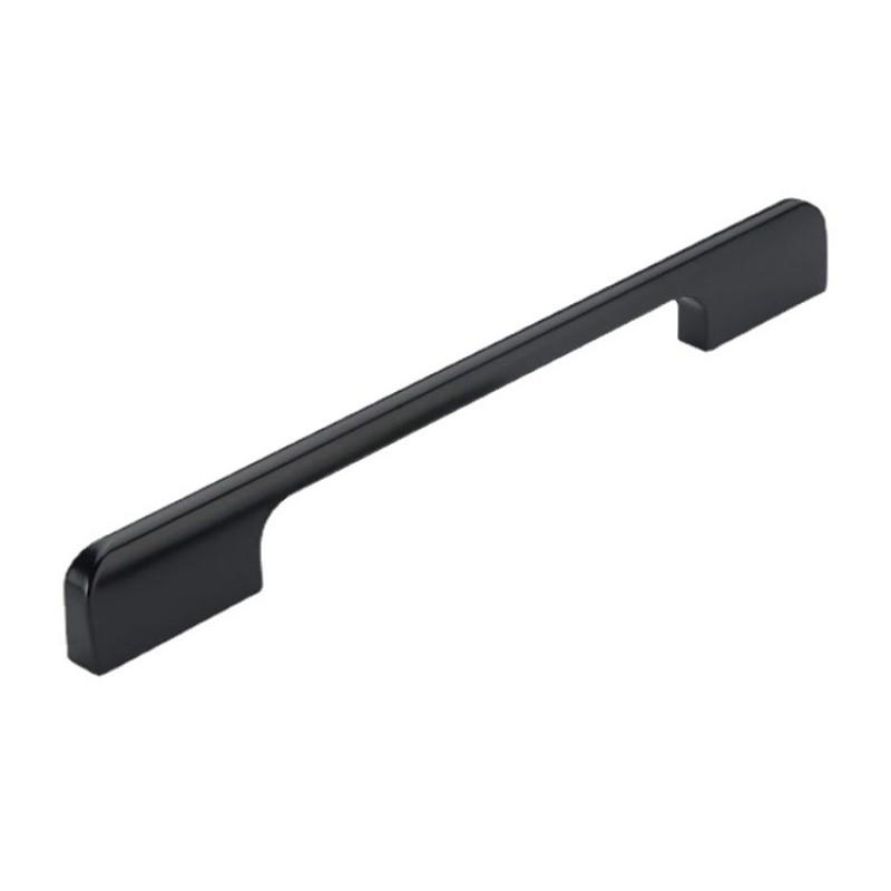 Modern Minimalist Black Aluminum Cabinet Pull Handle Wardrobe Kitchen Drawer Door Hardware