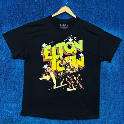 Elton John The Rocket Man Pianoforte Performance Live Maglietta Rock XL