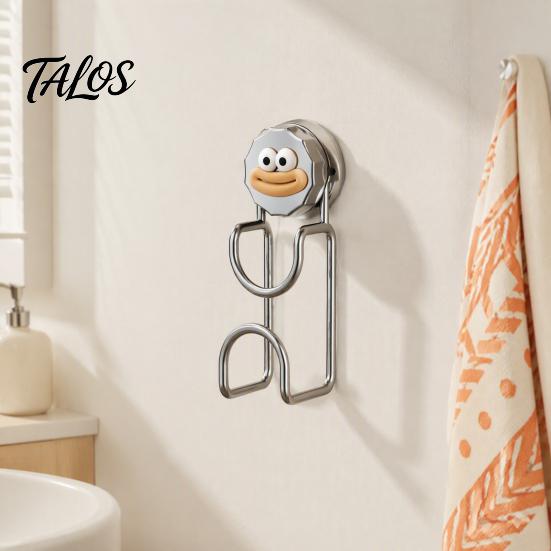 Heavy Duty Suction Hook for Wet Room Cup Washbasins, No Punch Vacuum Hanger, Rust Proof Metal Basin Holder Cartoon Design Reusable Anti Organizer