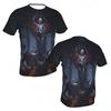 Top Black Craftsman Cult Style 2026 Men's T-shirt Loose Short Sleeve Cotton T-shirt Gothic Skull Wing Design Oversized T-shirt