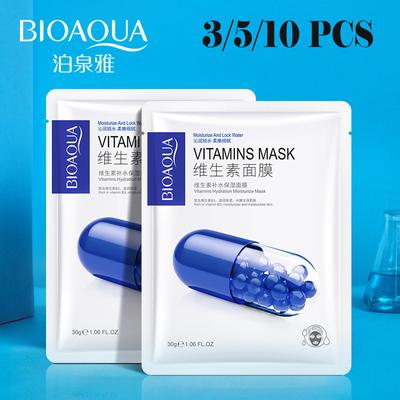 Confezione di fogli di maschera idratante vitaminica per migliorare la secchezza e maschera viso riparatrice delicata