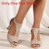 Roman Sandals For Women With Open Toe And Back Zipper Summer Footwear