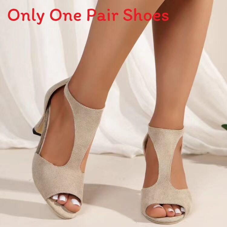 Roman Sandals For Women With Open Toe And Back Zipper Summer Footwear