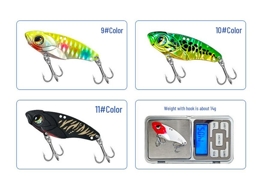 VIB Hard Bait Lure: Copper Sound, Snake Tail Lead Sinker, Long Cast, Outdoor Bionic Artificial Fishing Bait