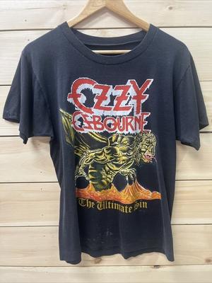 Ozzy Osbourne Queensrhyche Tour 1986 Unisex Baumwoll T-Shirt Nachdruck WA3707 Unisex T-Shirt
