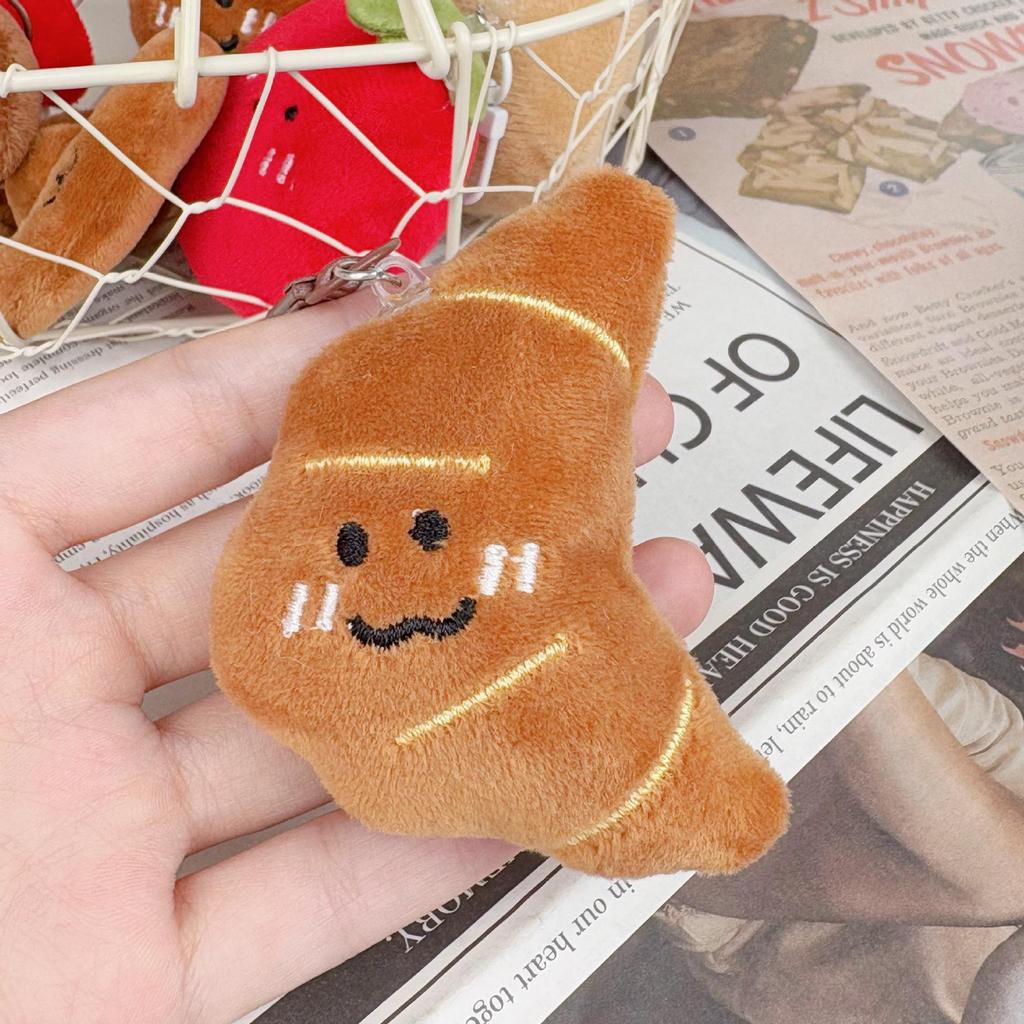 Plush Potato Croissant Keychain Charm & Wedding Toss Toy