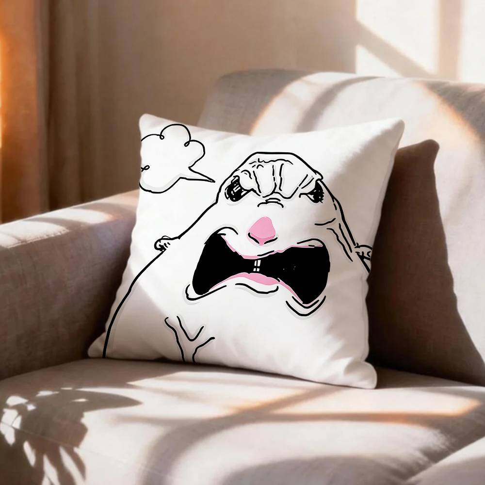 CartoonHCHamster Caveman Pillow Case Pattern Printed Pillowcase For Living Room Sofa Cushion Cover