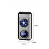 Large Flame Arc Metal Lighter Windproof LED Lighting Power Display Ignition Display Fast Charging Ignition Gadget