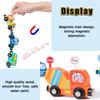 Montessori Wooden Toys Magnetic Small Train DIY Traffic Sign Recognition Vehicle Cognition Car Models Children Educational Toys