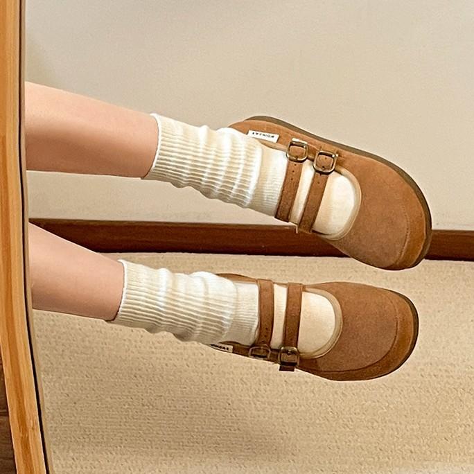 Casual fashion round head retro platform Mary Jane shoes spring and autumn with skirt French light mouth single shoes