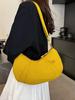 Borsa a tracolla casual in nylon da donna con chiusura a cerniera e tasca per telefono