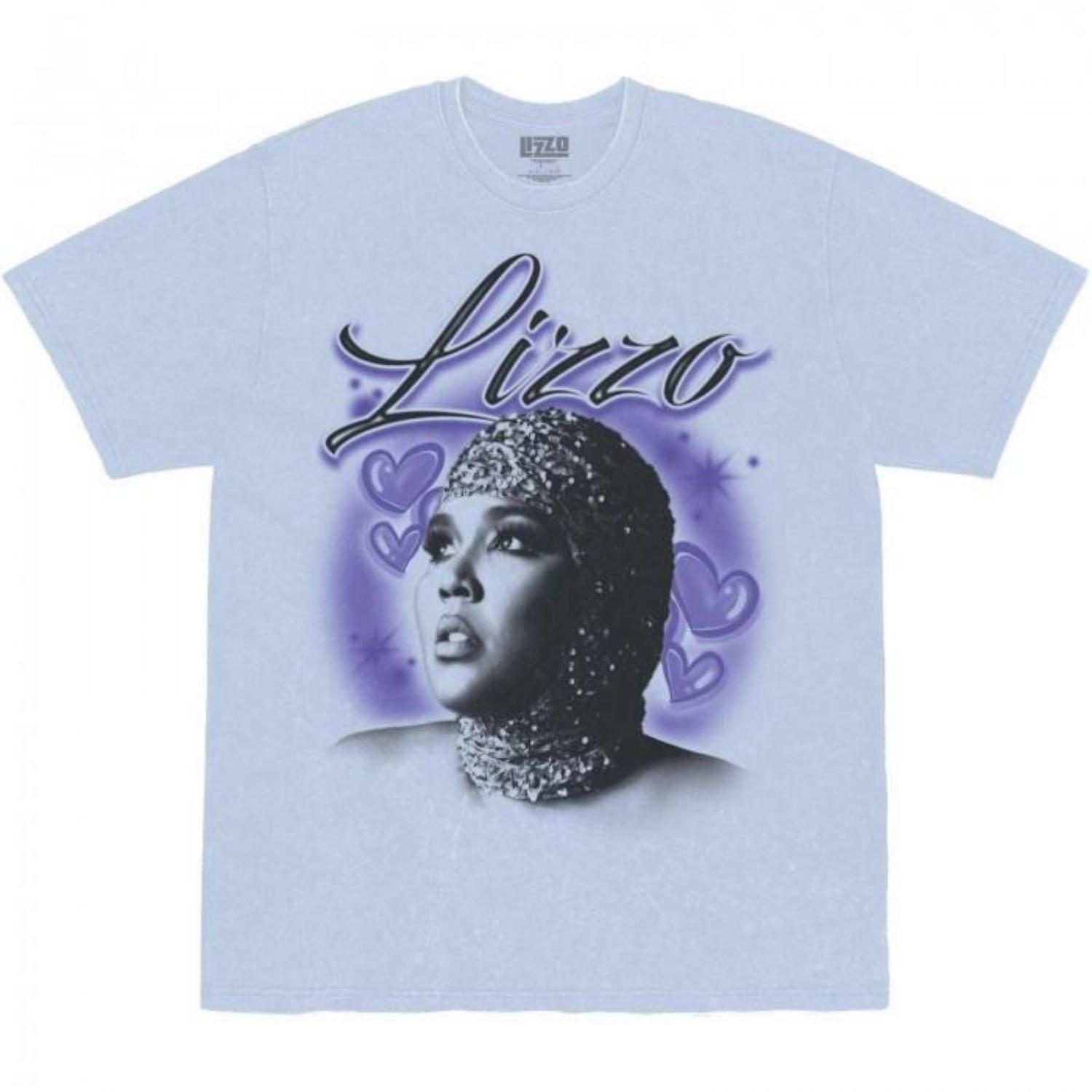 Lizzo Unisex Adult Special Hearts Airbrushed T-Shirt S