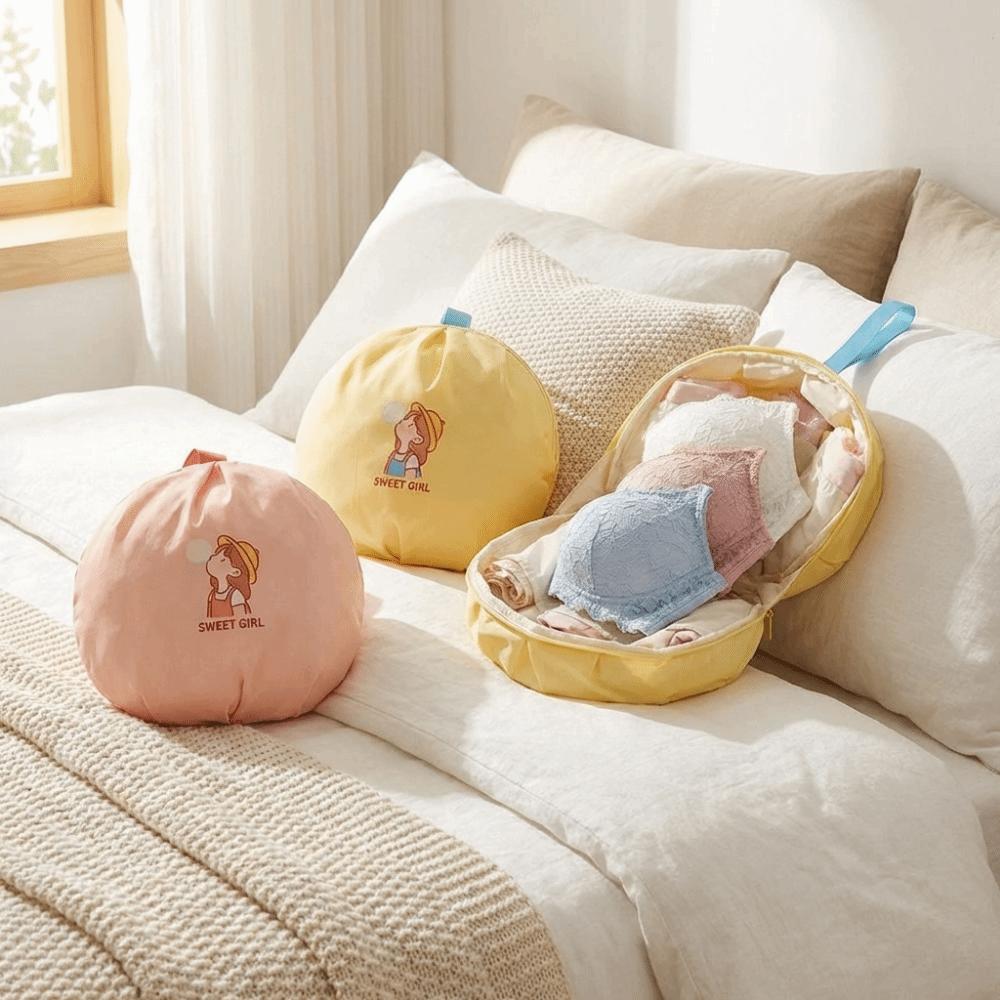 Handheld Underwear Storage Bag Polyester Fiber Bra Storage Bag Underwear Packing Cube  Travel