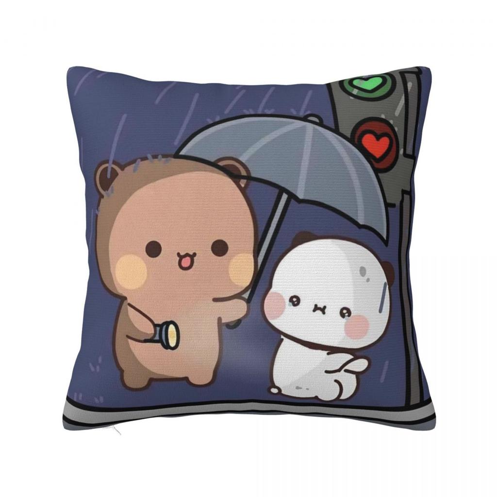 Bubu & Dudu In The Rain Pillow Case Fashion Pillow Cover Square Custom DIY Cushion Cover Pillowcases For Chair Home Decoration