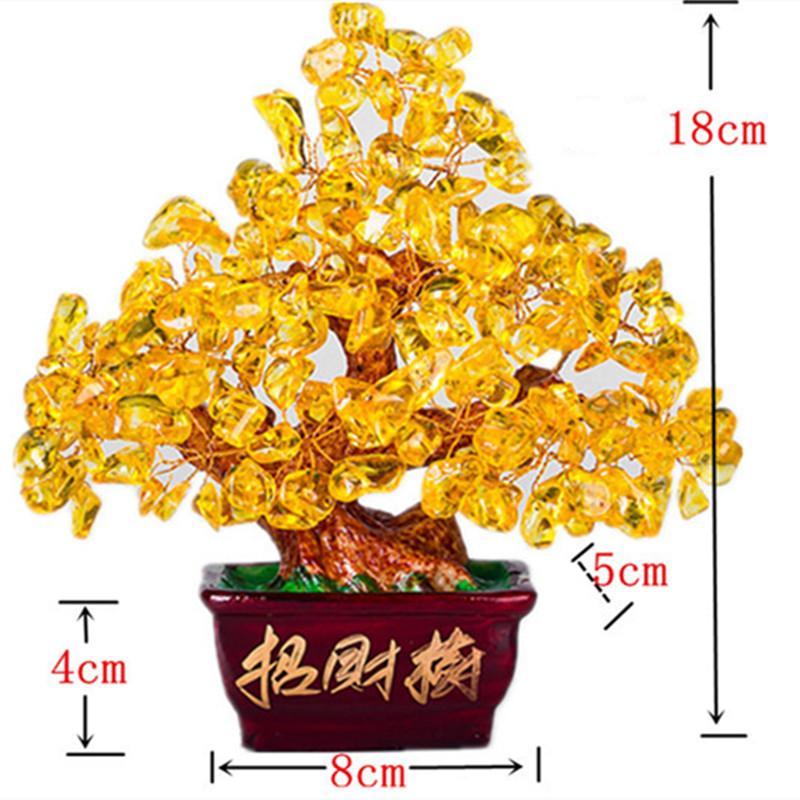 Chakra Crystal Tree with Healing Properties - Bonsai Feng Shui Money Tree for Wealth and Prosperity - 14" / 38cm