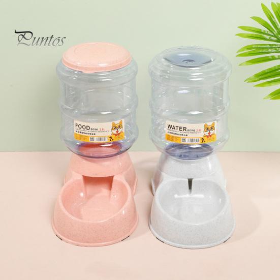 3.8L Automatic Pet Feeder Plastic Cat Water Fountain Large Capacity Pet Food Feeder Bowl Water Dispenser for Dogs Cats