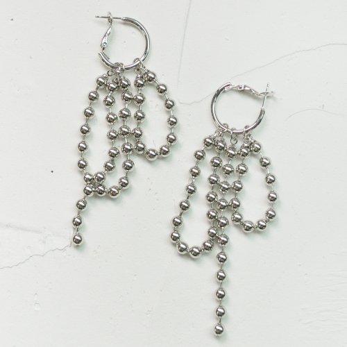 Zoena Chain Ball Layer Earrings