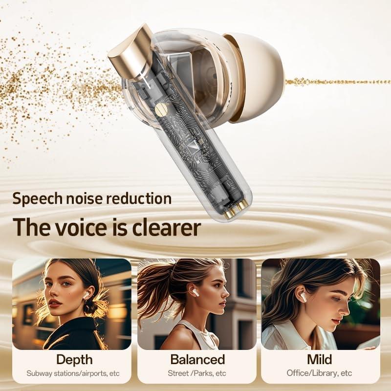 AI Translation Earbuds Wireless Earphones 144 Languages Bluetooth 5.4 Ear Buds Two-Way Translator Headphones Translating Device for Travel Business