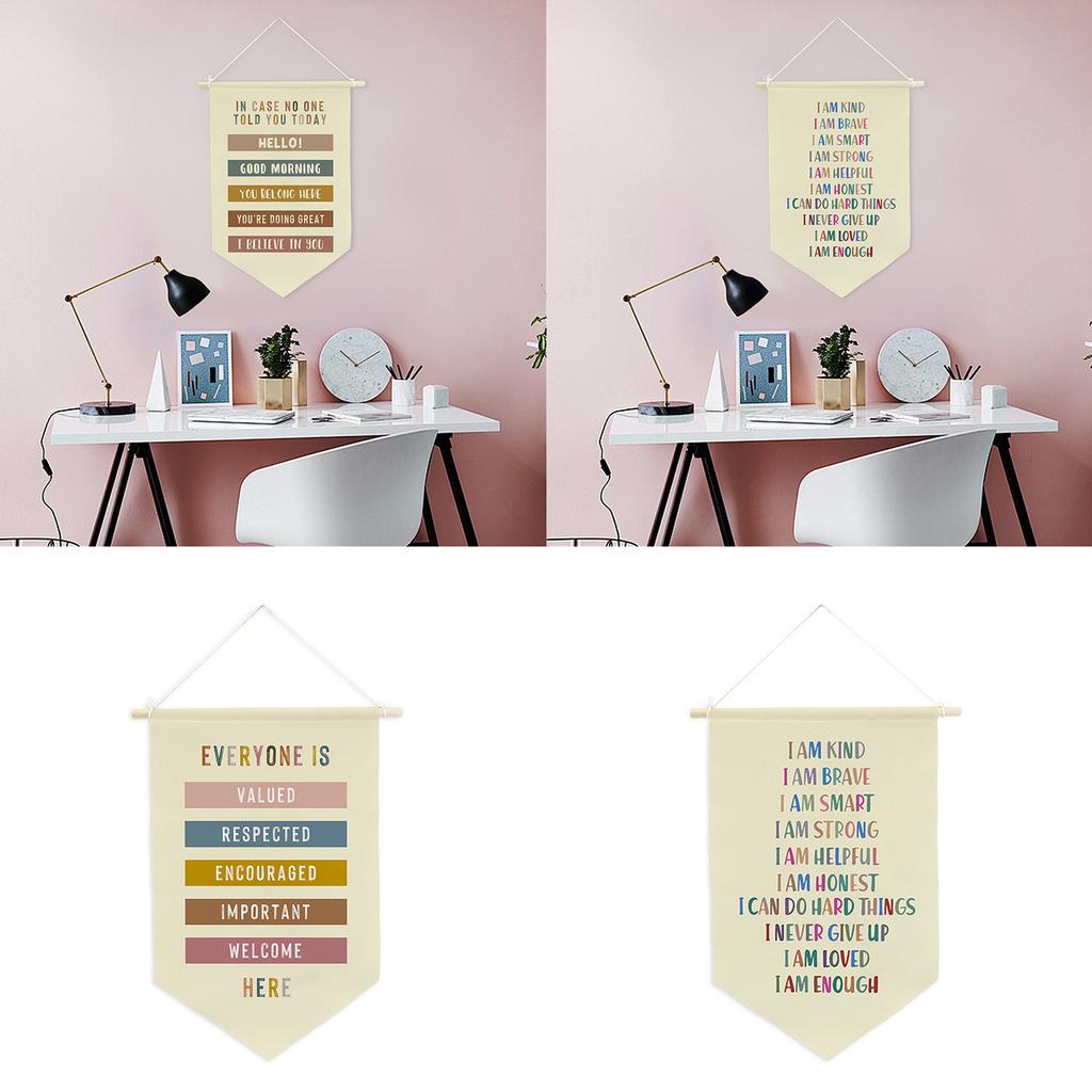 Inspirational Quote Banner Pennant Flag for Home Motivational Wall Art To Encourage Reading and Personal Growth