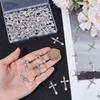 100 Pezzi Ciondoli in Lega Stile Tibetano Crocifisso Croce Charms Senza Cadmio e Senza Piombo Per Pasqua Argento Antico 32x18x2mm Foro: 1,5 millimetri