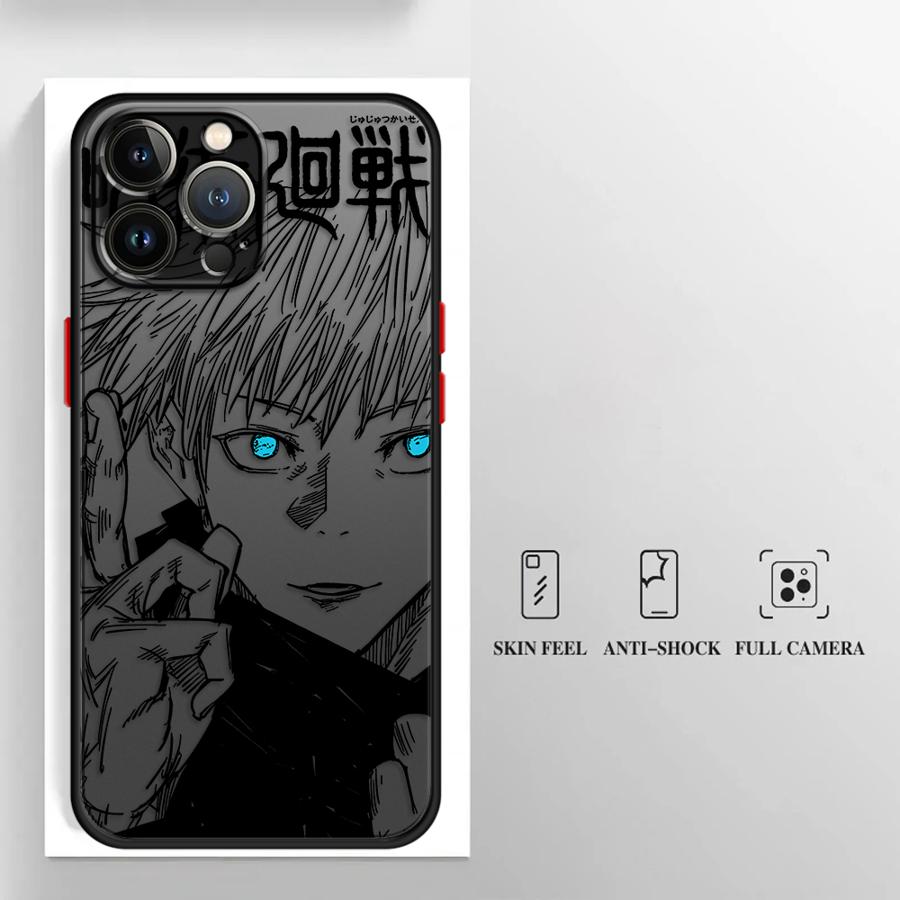 Case for Apple iPhone 14 11 Plus 13 Mini 12 8 7 SE 11 XR XS 15 Pro MAX 16 Soft Cover 14Pro 12Pro 16 Plus Japanese Anime Satoru