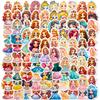100 Stickers Cute Princess Flat Sheet Series Cute Cartoon Little Princess Diy Children Stickers 4 Packs
