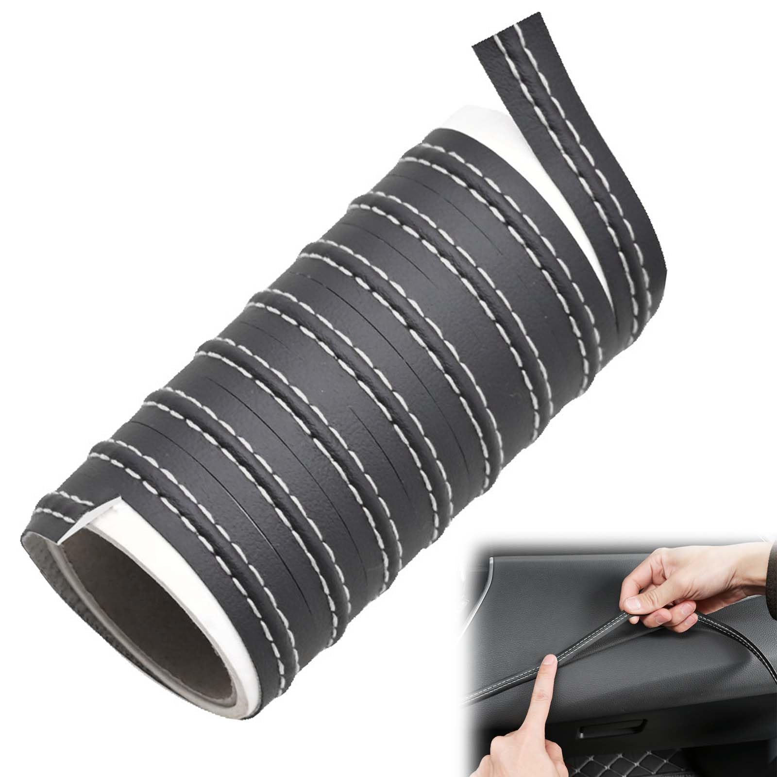 

PAVIKE Car Interior Custom Double Stitched Tape for Car Use, Leather, Double Stitched Tape, бежевый