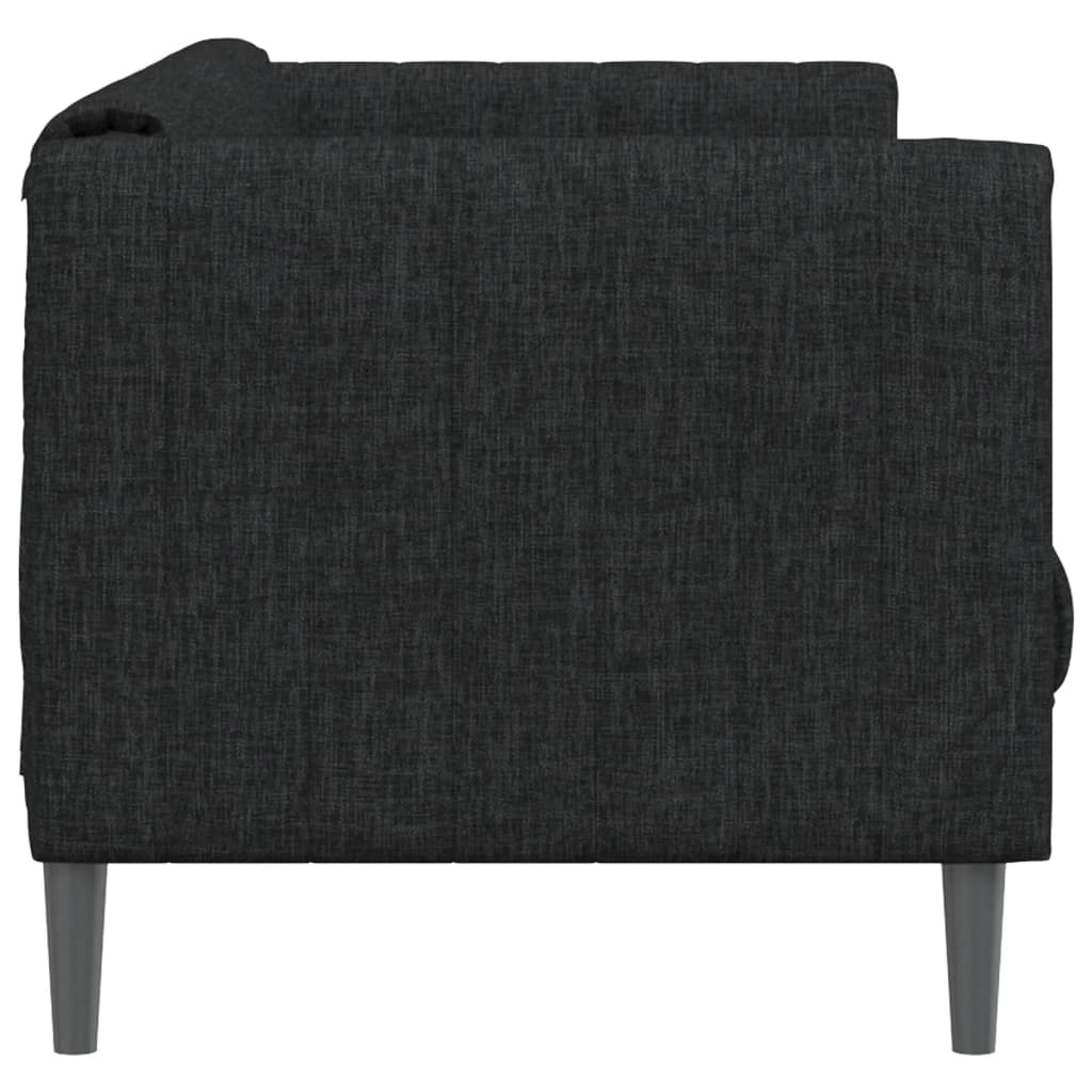 2 Seater Sofa Black Fabric