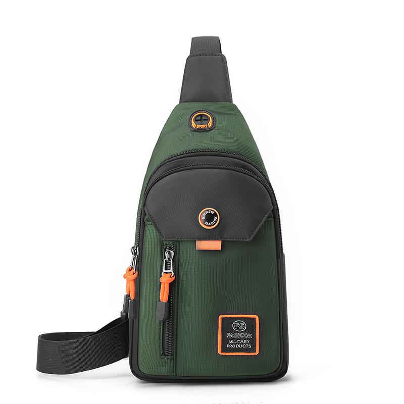 

Мужская мода нагрудная поясная сумка повседневная уличная дорожная нейлоновая сумка на слинге нагрудная сумка для телефона зелёный
