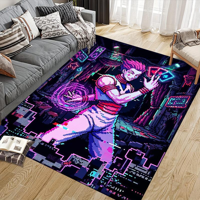 Hisoka Home Sofa Decoration for Living Room & Bedroom, Non‑Slip Play Flannel Floor Mat for Game Room