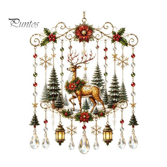 Lichtfangende Ornamente für Kamin Weihnachts-Windspiel, Acryl-Sonnenfänger für Außenbereich Garten Terrasse Dekorative Sonnenlichtfänger Deko, Hängend im Hof