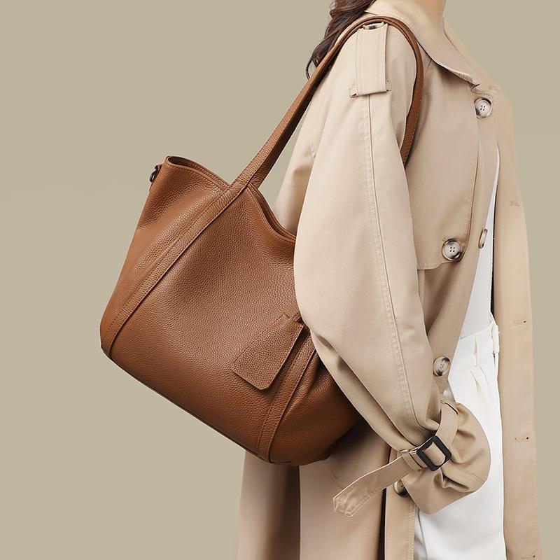 Tote bag women's new women's bag autumn and winter leather shoulder bag large capacity fashion commuter armpit bag