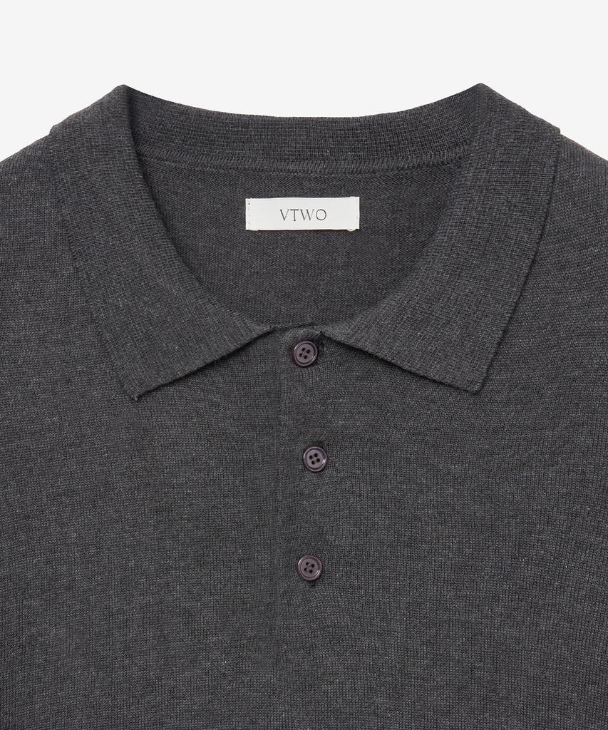 VTWO Cool Washable Polo Knit (Charcoal)
