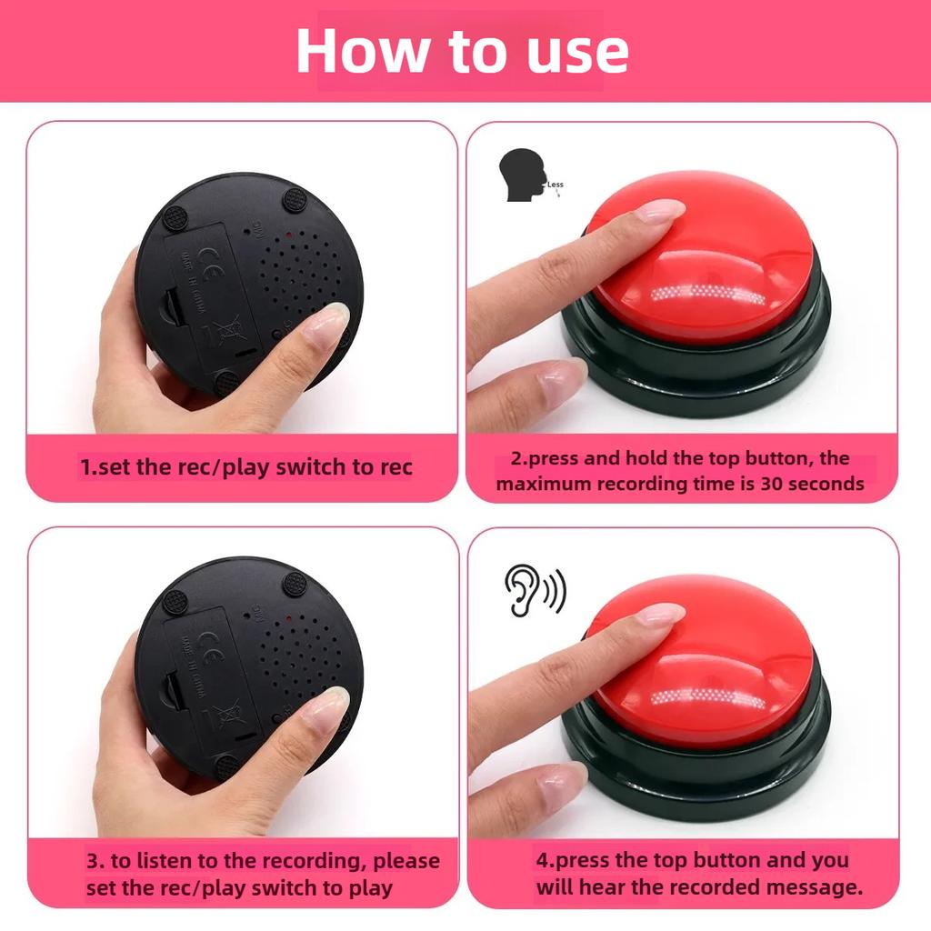 Dog Buttons Talk Interactive Training Supplies Pet Button Recording Cat Communication Button Sound Dog Buttons