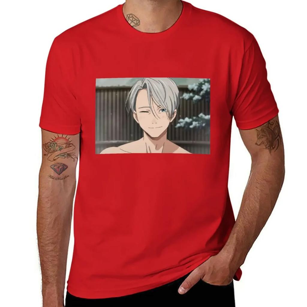 Victor!!! on ice T-Shirt summer top Blouse Men's t-shirts