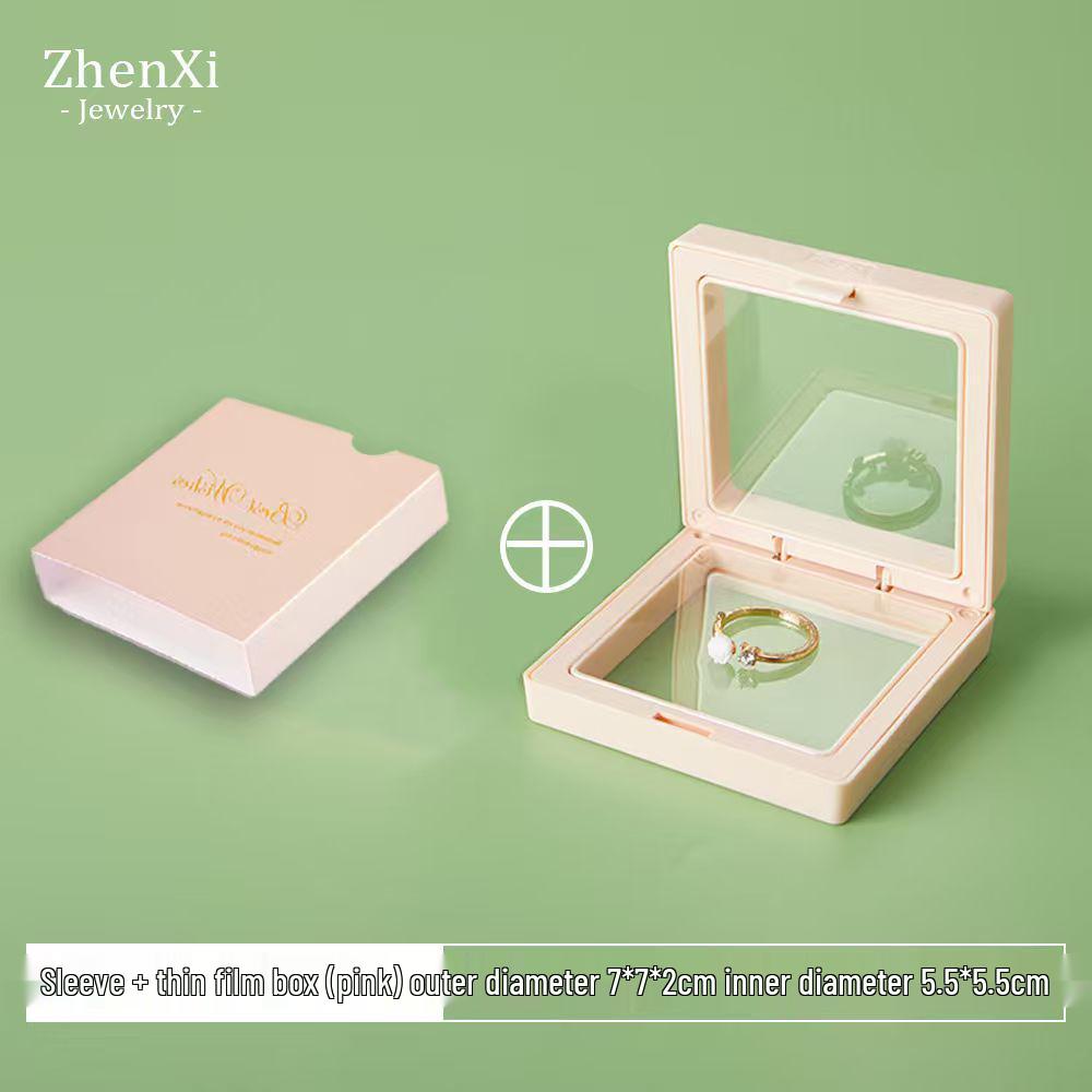 Przezroczyste pudełko do przechowywania biżuterii z folii PE - Antyoksydacyjne pływające ekspozytory na kolczyki, broszki, naszyjniki i pierścionki