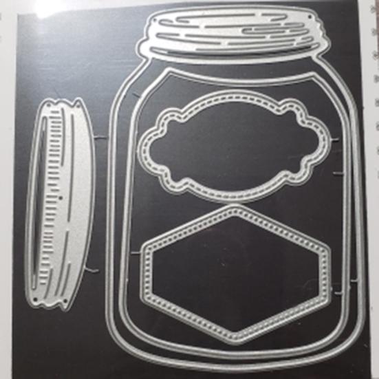 Garrafa de doces de desejo corte de metal morre faça você mesmo scrapbook relevo papel cartões estêncil