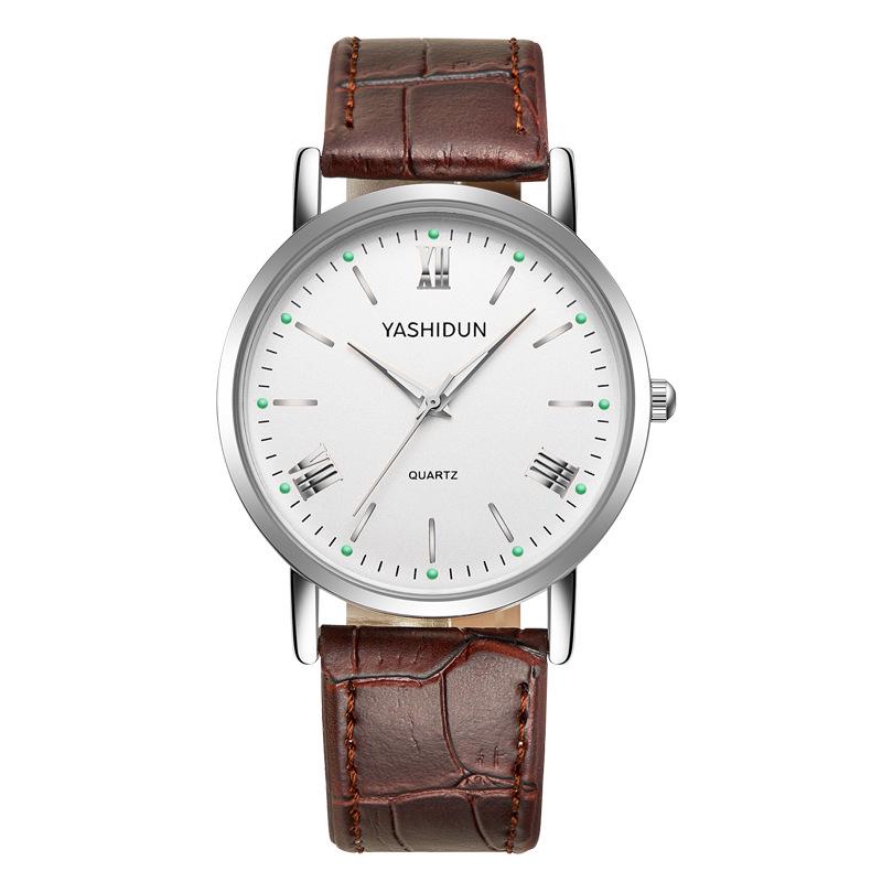 Luminous Quartz Watches: Stylish Men's, Women's & Couple's Waterproof Designs with Steel or Leather Bands