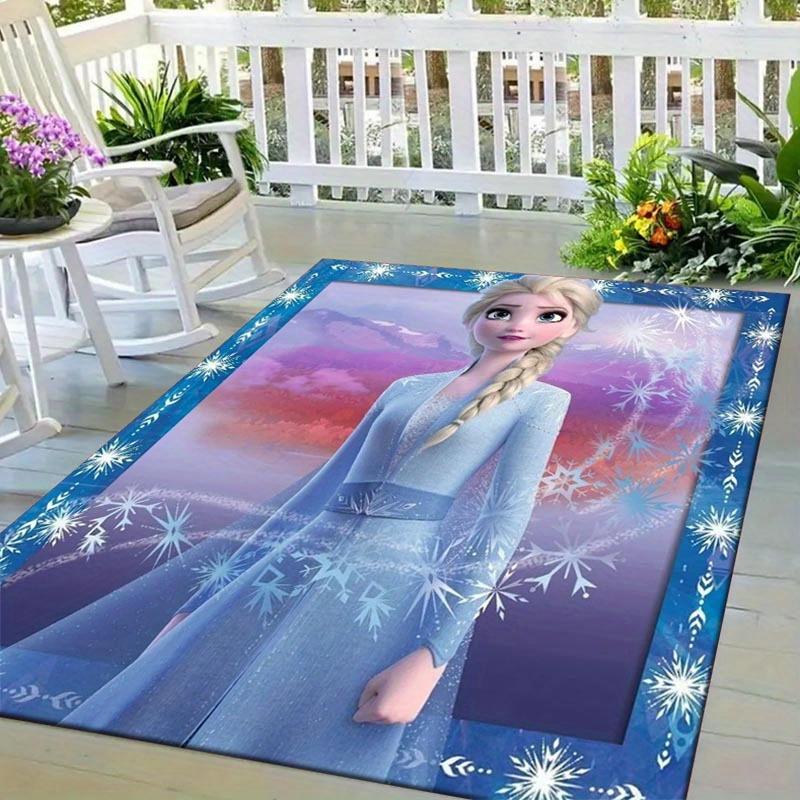 

1pc Elsa Pattern Area Rug Soft Flannel Floor Mat for Living Room, Bedroom, Kitchen, Sofa Coffee Table Floor Mat, Machine Washable 60cm by 90cm