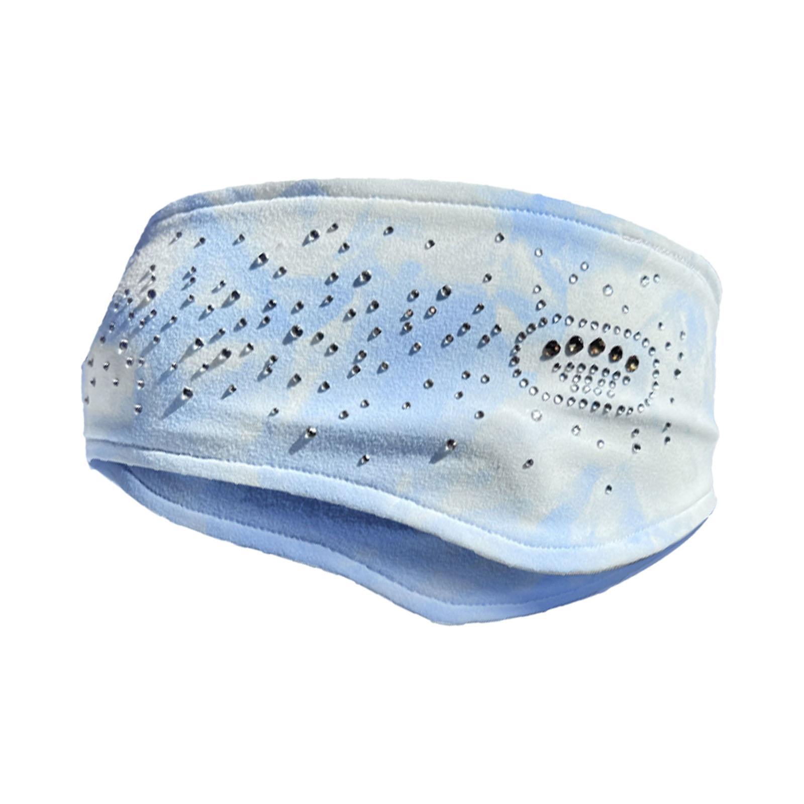 Figure Skating Headband Workout Gear, Breathable Anti Slip Sweat Absorbing Sweatband for Adults Gym Yoga Sports Football светло-синий