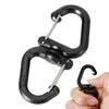 Outdoor Rock Climbing 360 Rotatable Hook Double Carabiner Swivel Connector Keychain Multi-Use Backpack Keychain Hiking Buckle