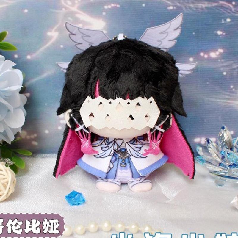10cm Game Impact Plush Varka Durin Flins Sandrone Columbina Lauma Nefer Skirk Cute Cartoon Dolls Bag Pendant Keychain Gift